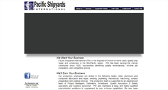 Desktop Screenshot of pacificshipyards.com